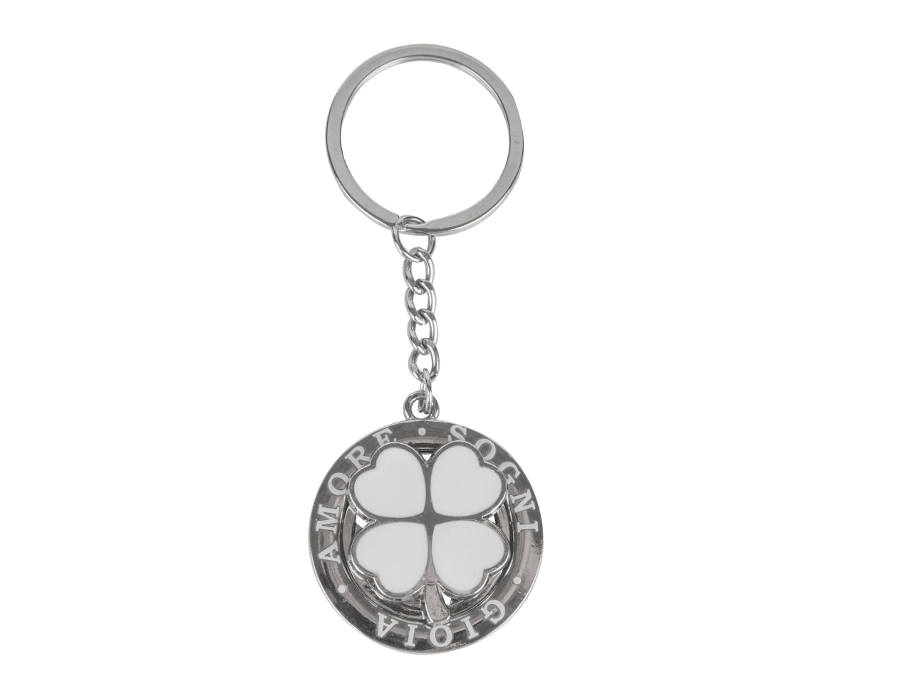 Zama portachiavi quadrifoglio diametro 4cm