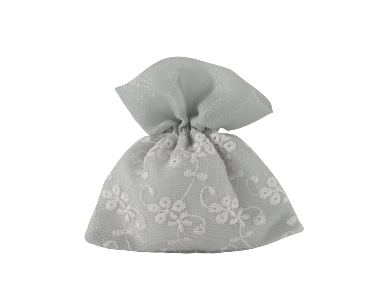 Matilde sacchetto portaconfetti ricamato 10x11cm salvia