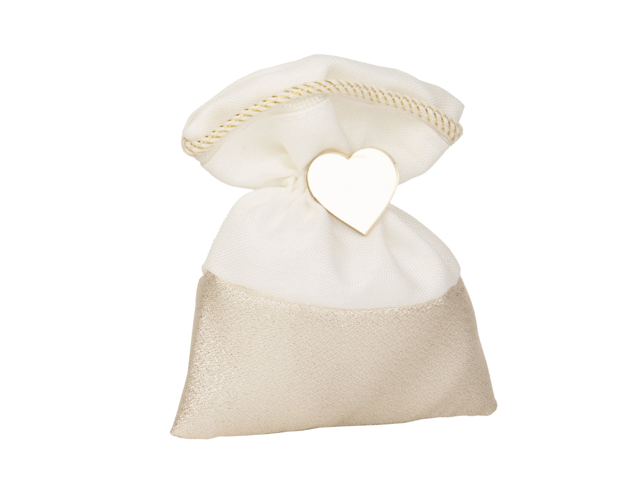 Splendor sacchetto portacontetti con cuore 10x12cm oro