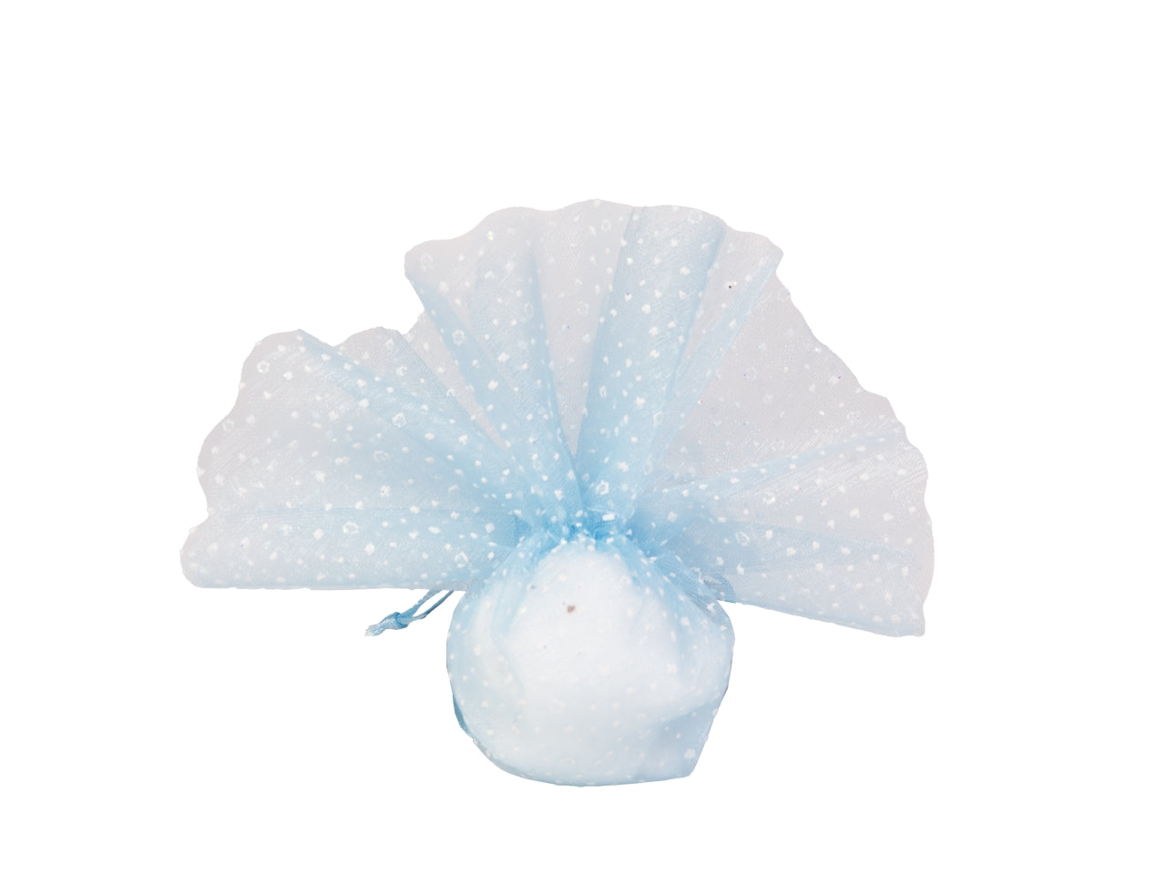 Spuma sacchetto pois 2 veli diametro 25cm celeste