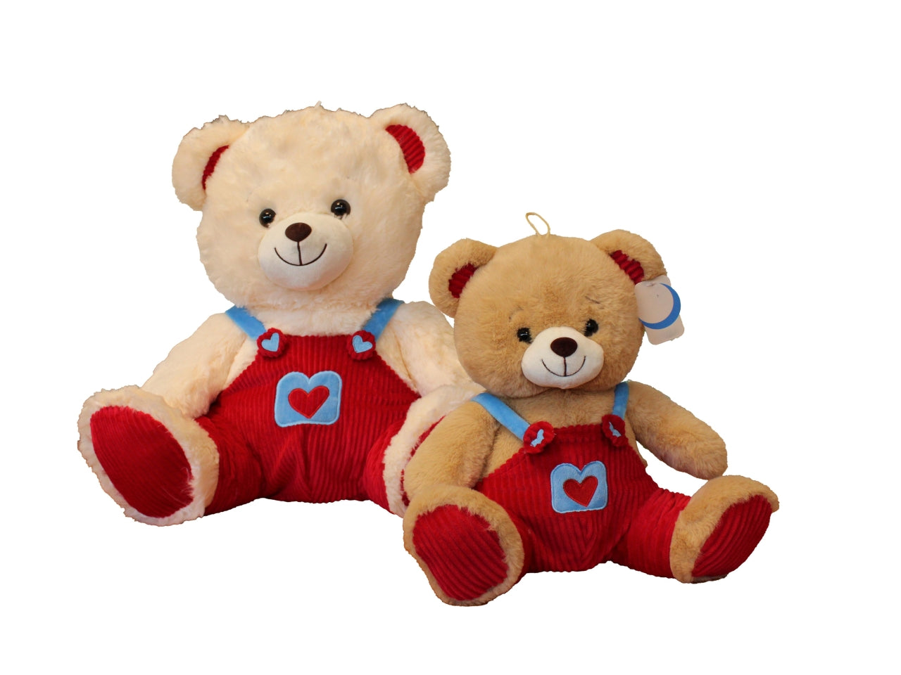 Orso peluche con salopette 60cm