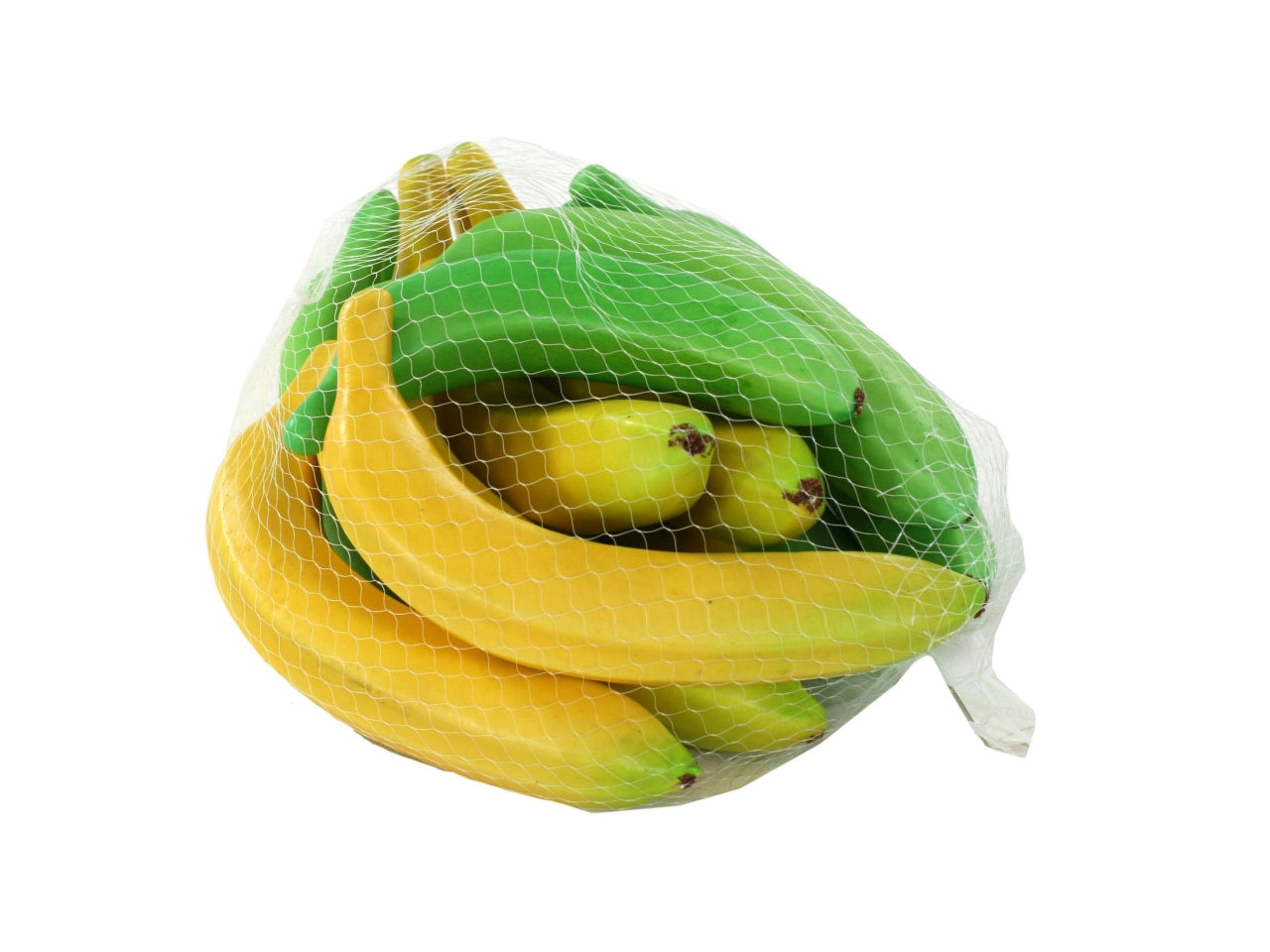 Banana artificiale 20x3cm in rete da 12 banane assortite