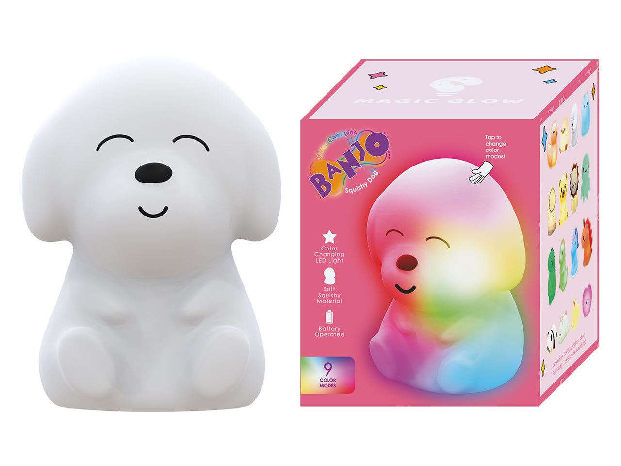 Banjo quishy luce rgb color 9x9x15,2cm a batteria