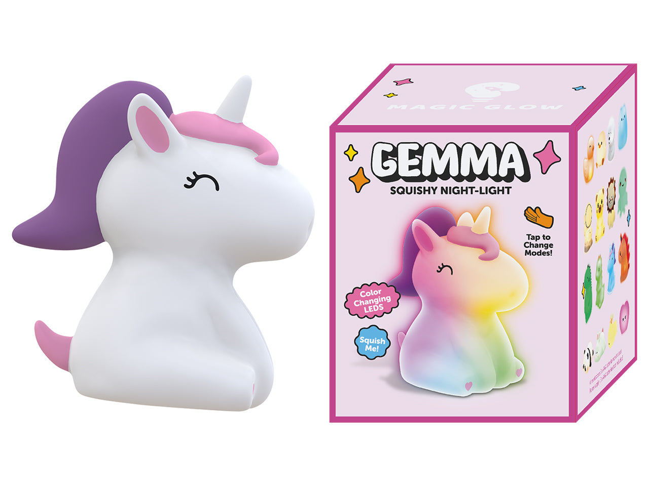 Gemma quishy luce rgb color 8,9x14,5x13cm a batteria