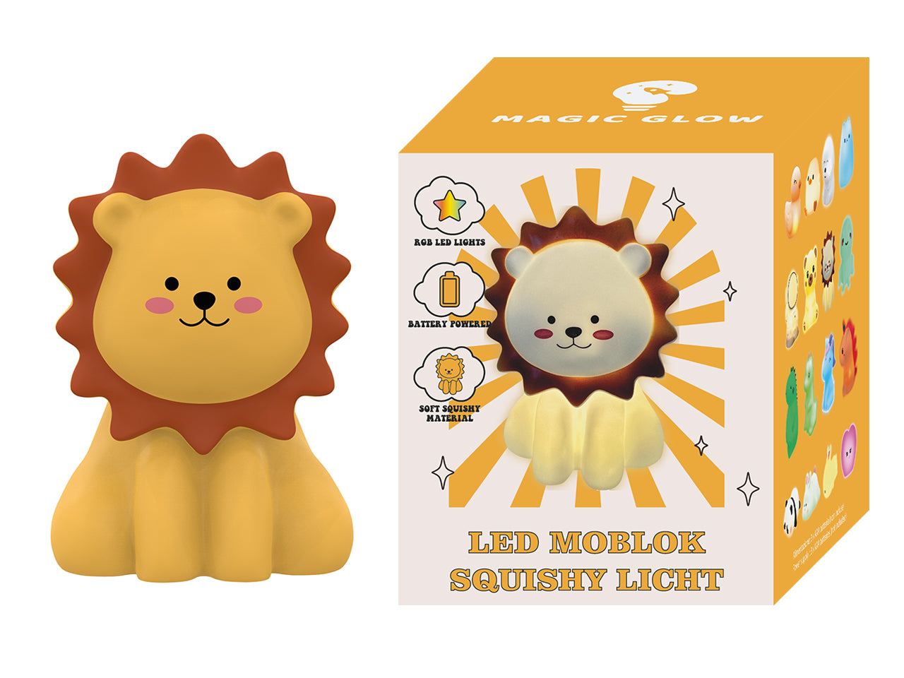 Moblok quishy luce rgb color 11,3x11x12,5cm a batteria