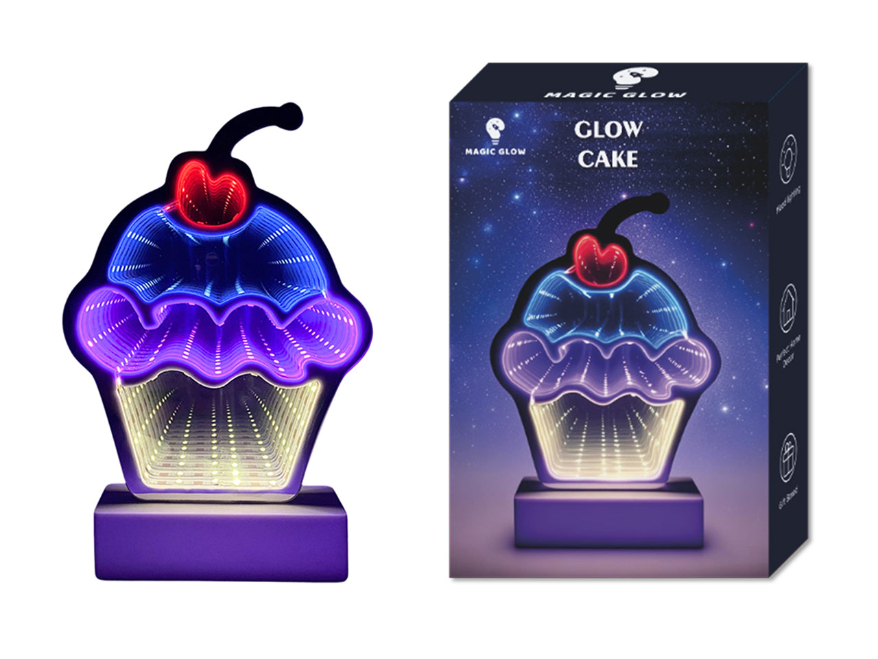 Glow cake infinity luce led multicolor 22,86x17x5,08cm a batteria