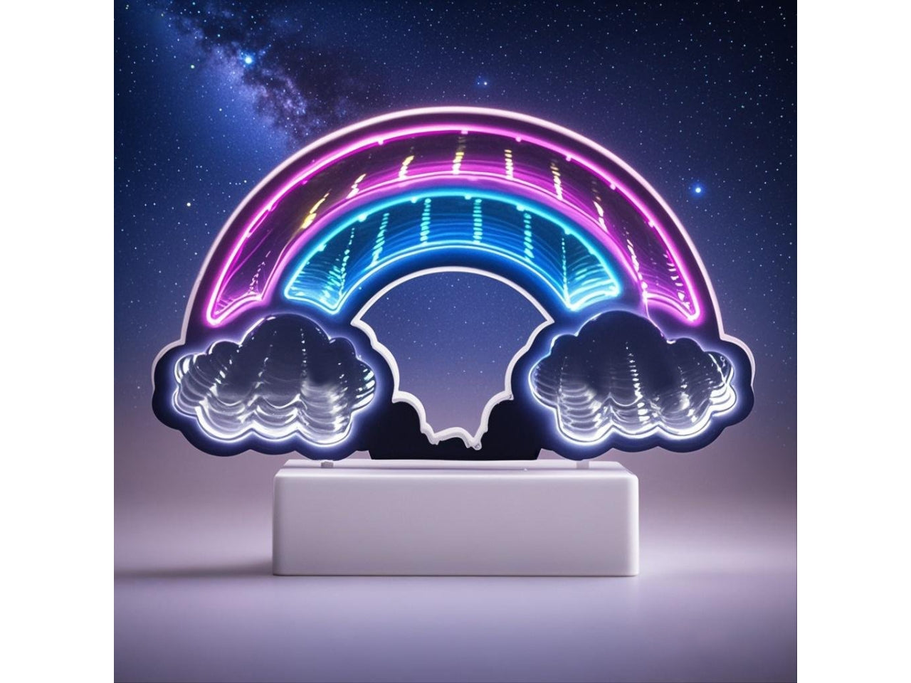 Rainbow glow infinity luce led multicolor 21,2x11,5x8cm a batteria