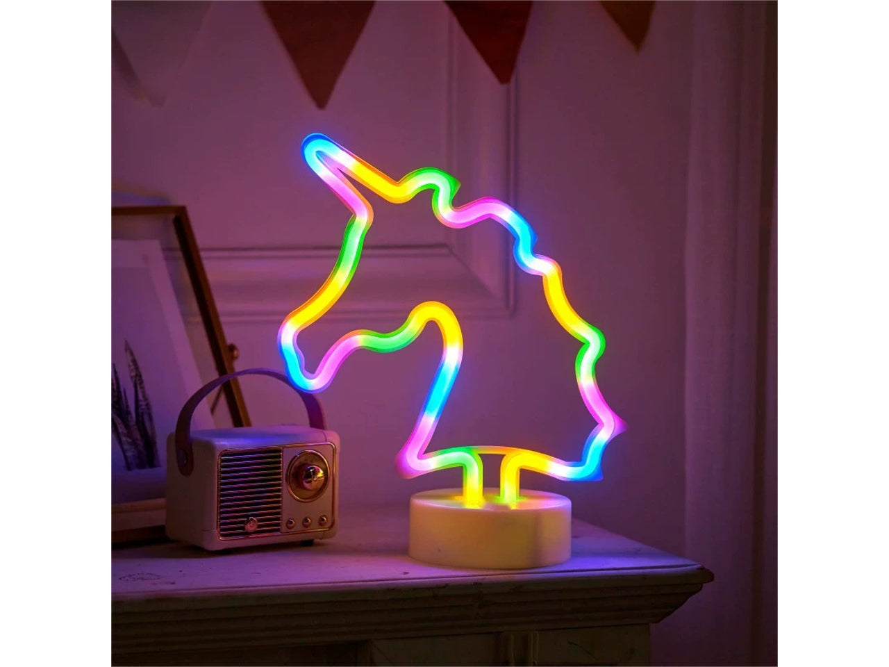 Unicolor stand luce led color 31x24x10cm a batteria