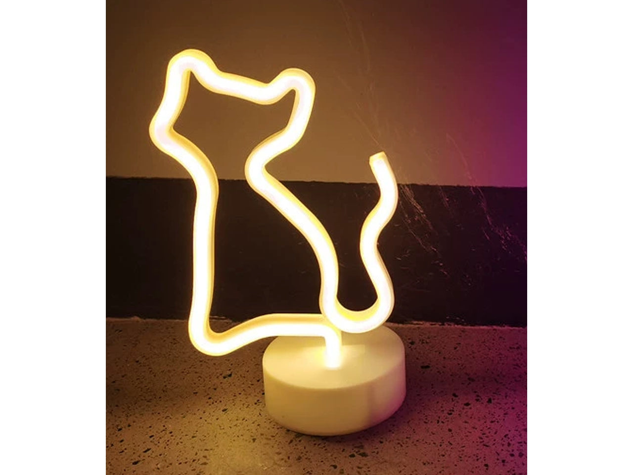 Lumi cat stand luce led color 24,5x14,5x10cm a batteria