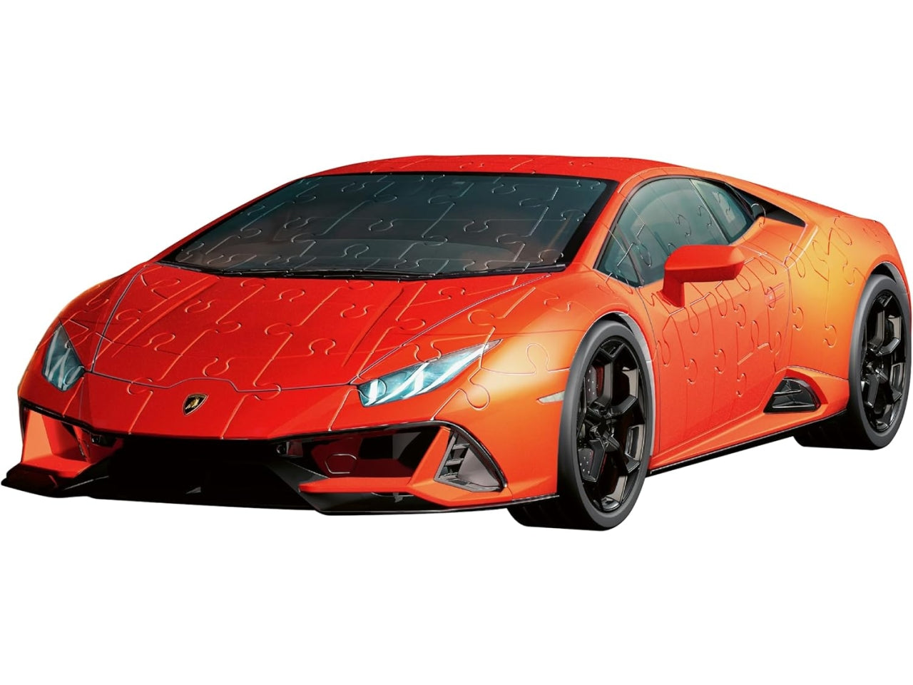 Puzzle 3D Lamborghini Huracan Evo di colore arancio