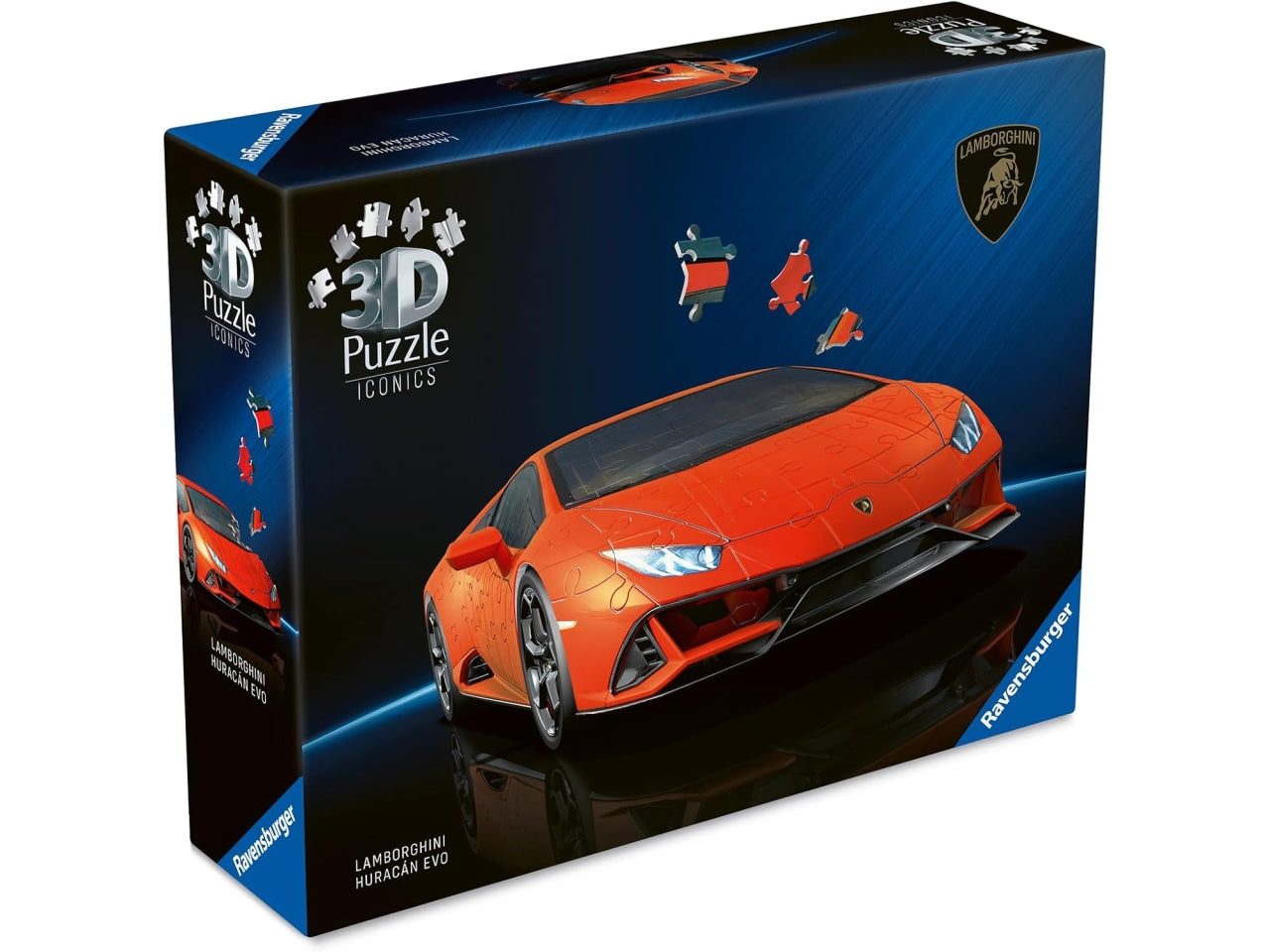 Puzzle 3D Lamborghini Huracan Evo di colore arancio