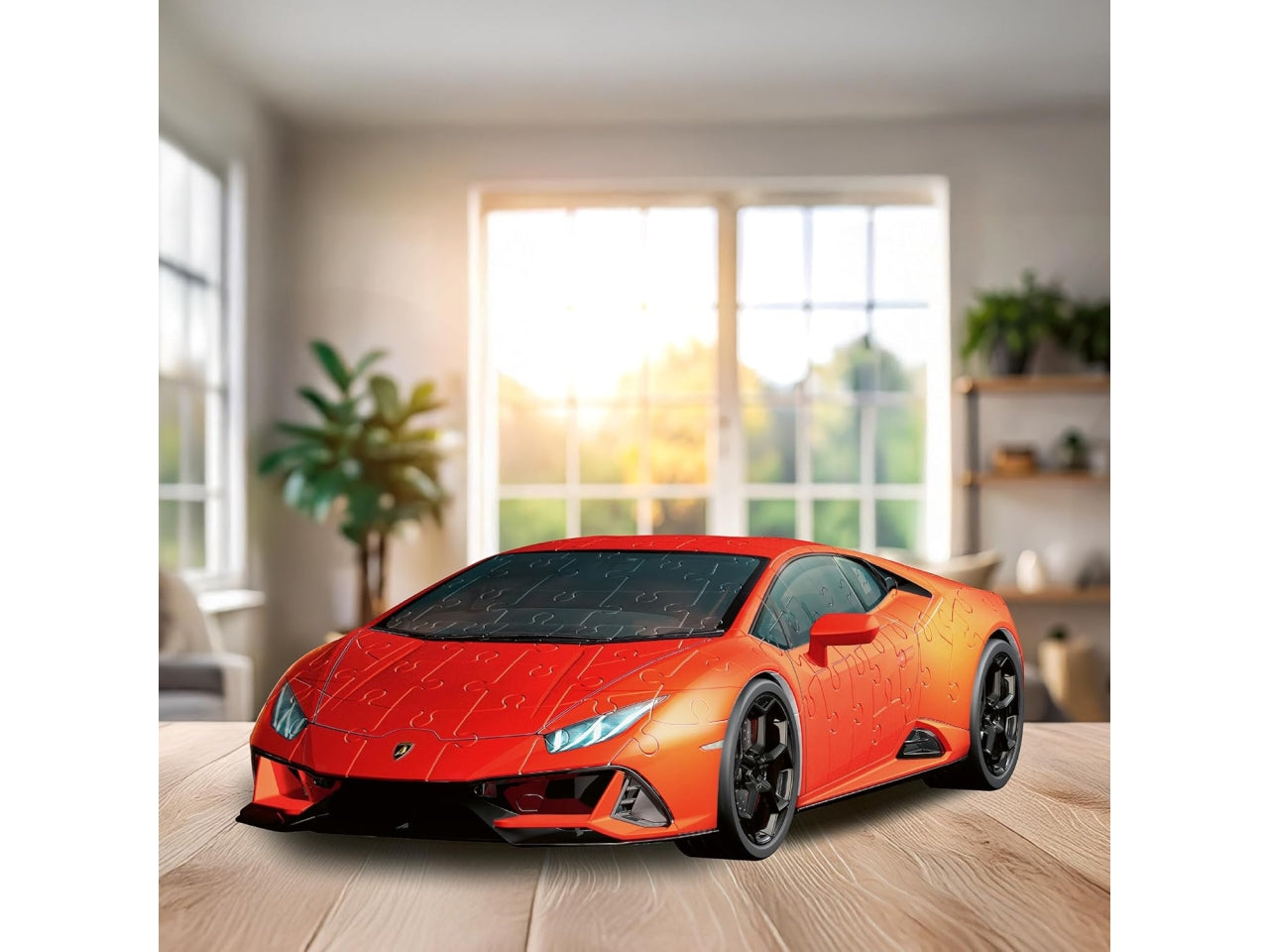 Puzzle 3D Lamborghini Huracan Evo di colore arancio