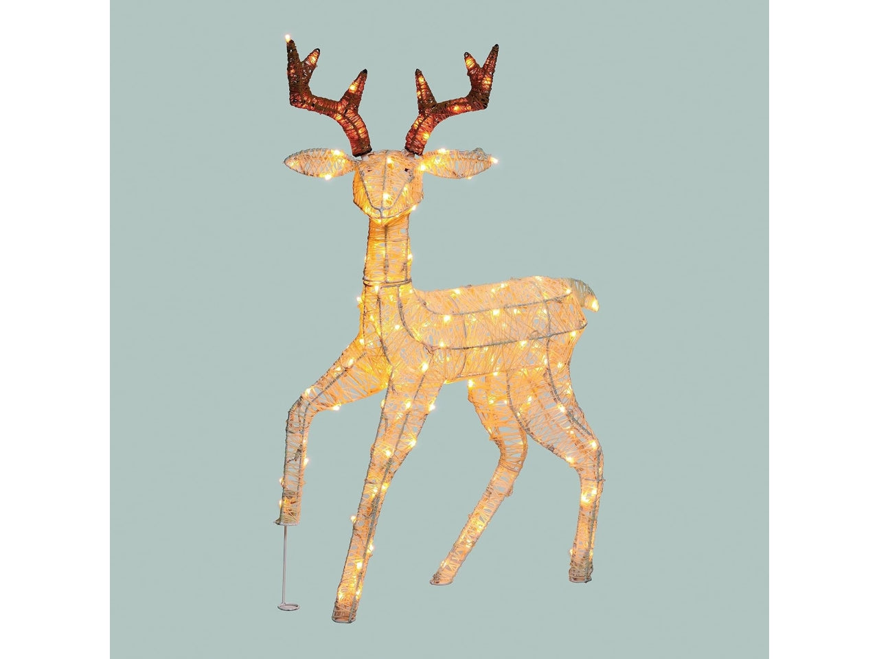 Renna 3D 85cm con 160led bianco tradizionale, luce fissa per uso interno ed esterno IP44