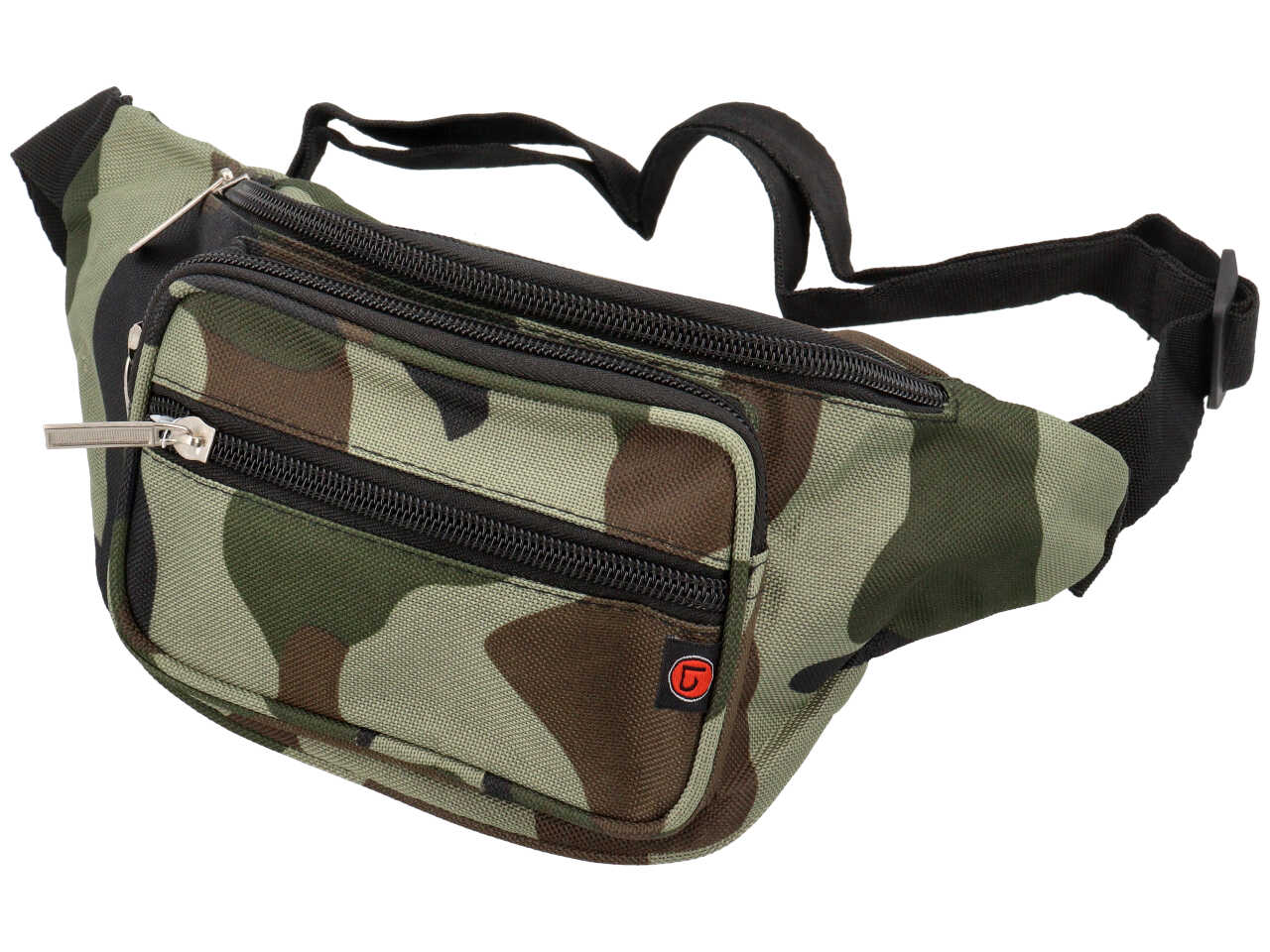 Marsupio con 3 zip colore mimetico