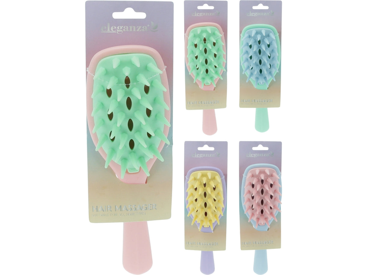 Spazzola per capelli massaggiante, in 4 colori assortiti