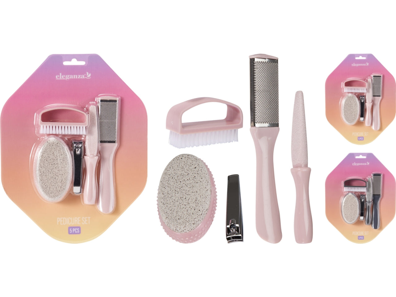 Kit pedicure inblister da 5 pezzi in 2 assortimenti