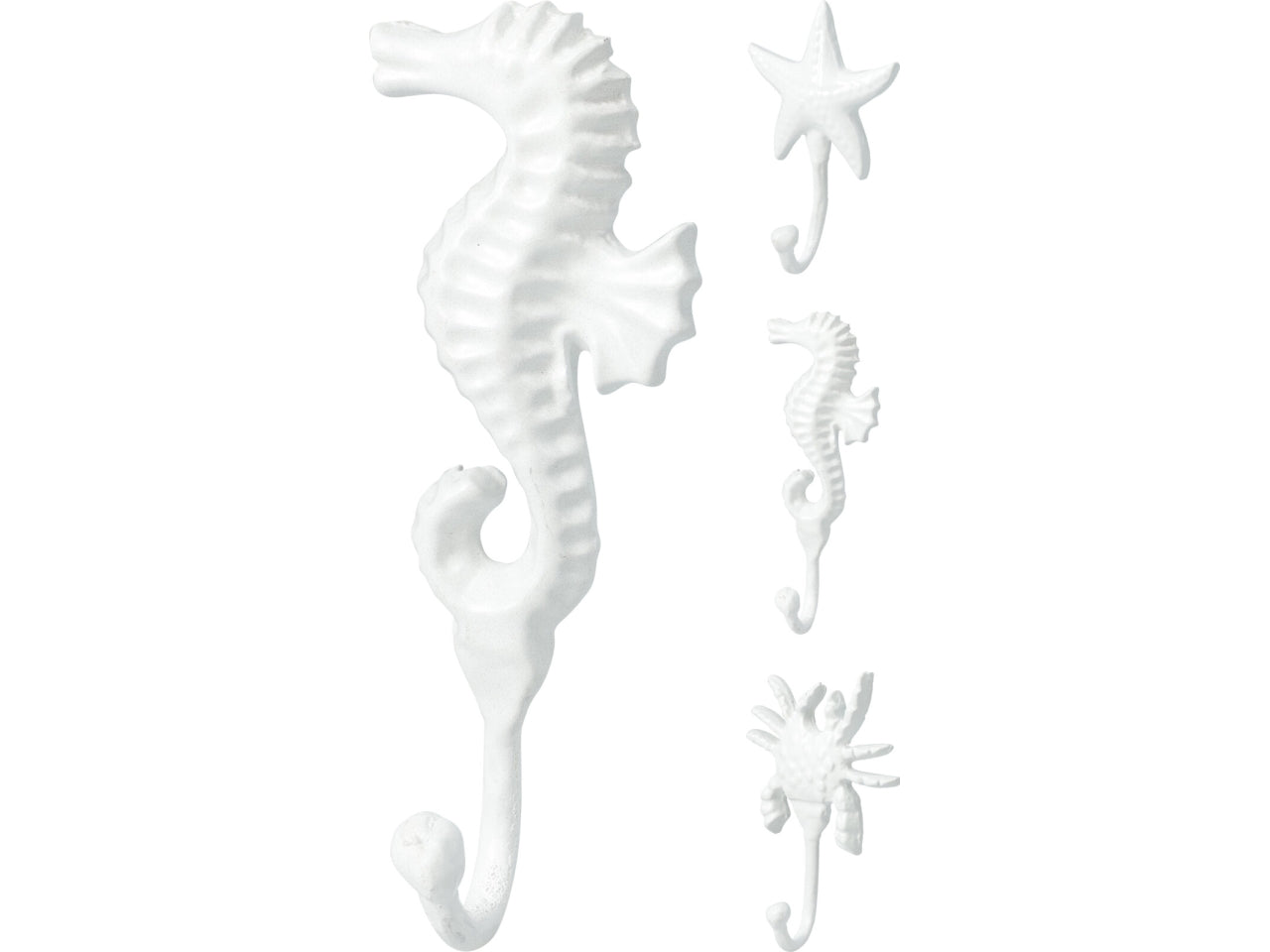 Appendino con gancio a forma di animali marini bianco 3 soggetti assortiti
