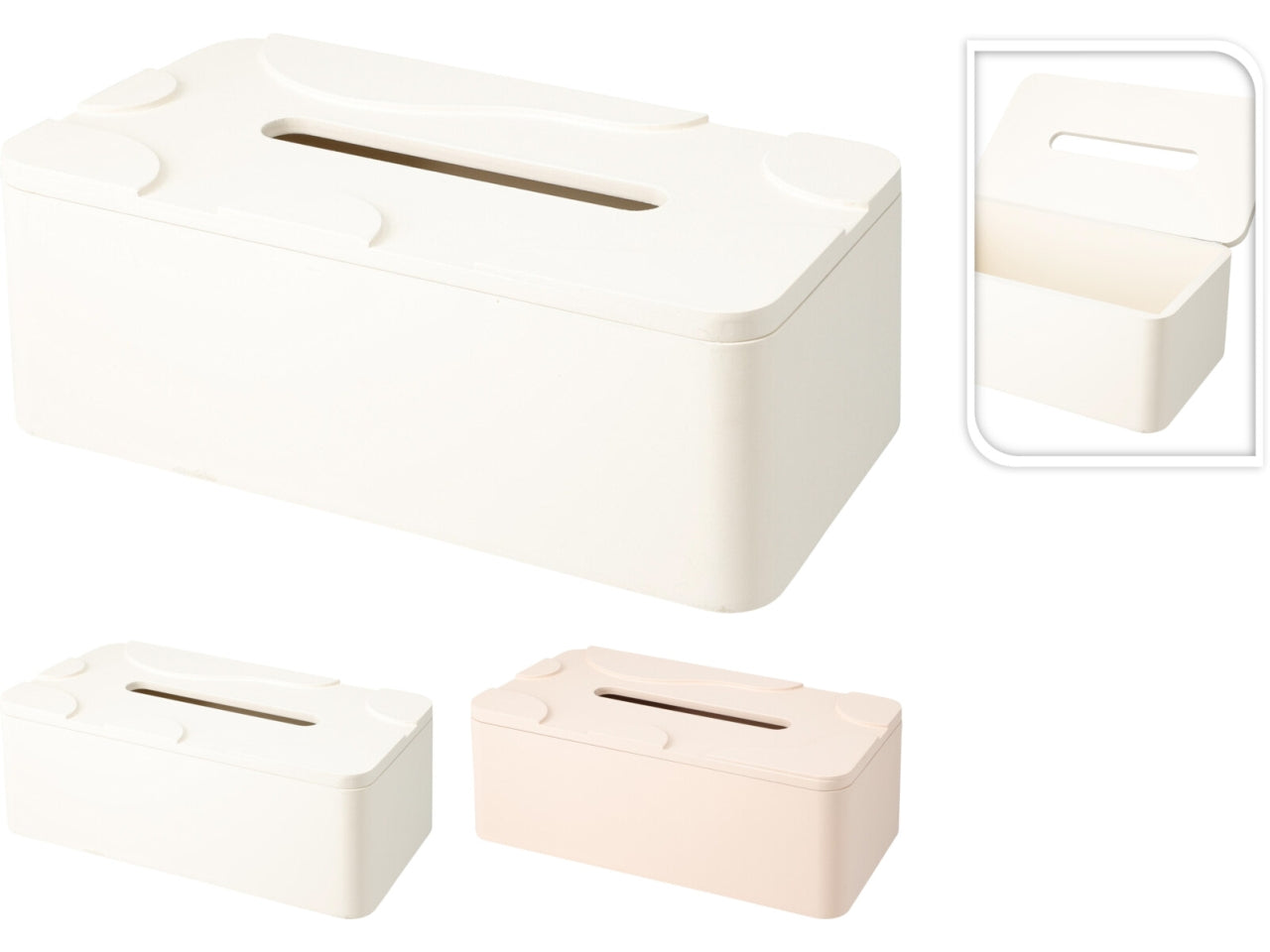 Porta fazzoletti 25x9x13cm, 2 colori assortiti