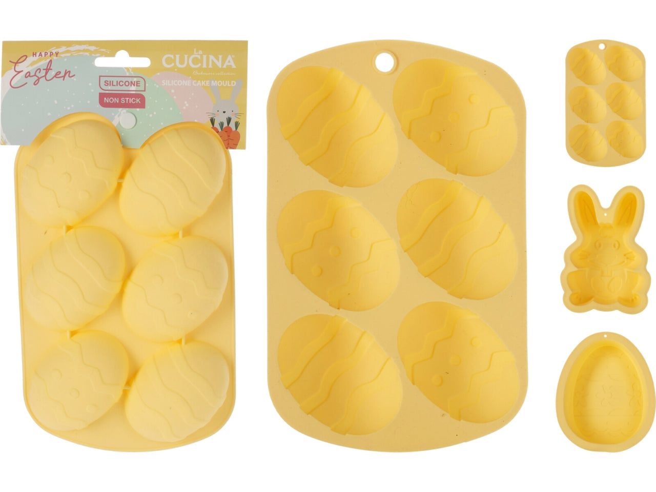Stampo per dolci in silicone con forme pasquali 3 assortimenti