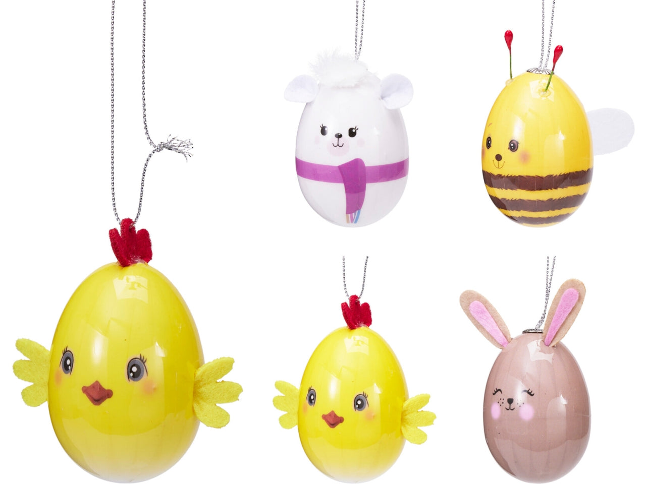 Appendino uovo pensile 6cm, 4 soggetti assortiti