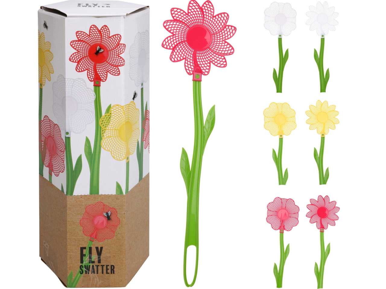 Abbatimosche a fiore 48cm, 3 assortimenti