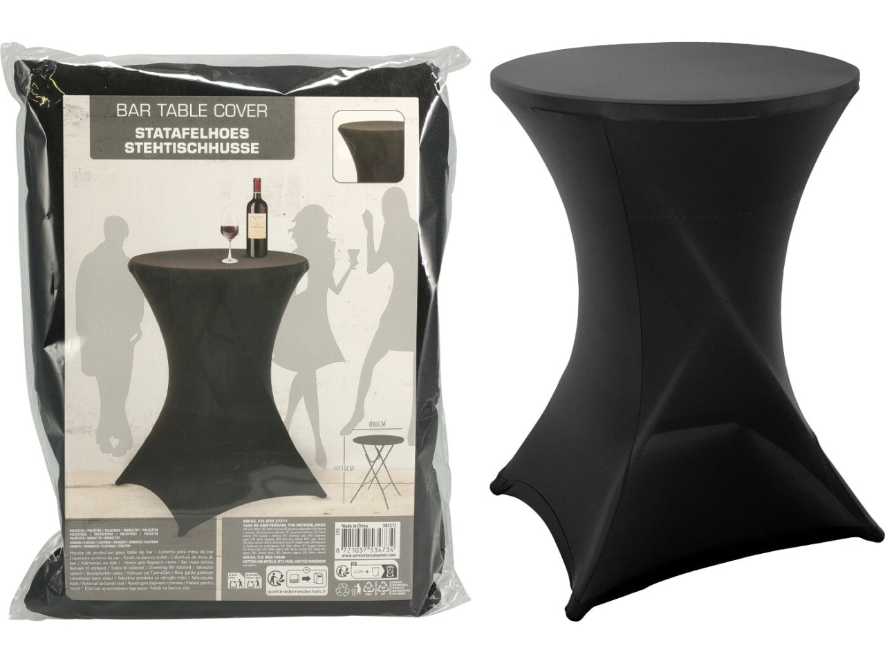 Copritavolo in tessuto 80x110cm nero