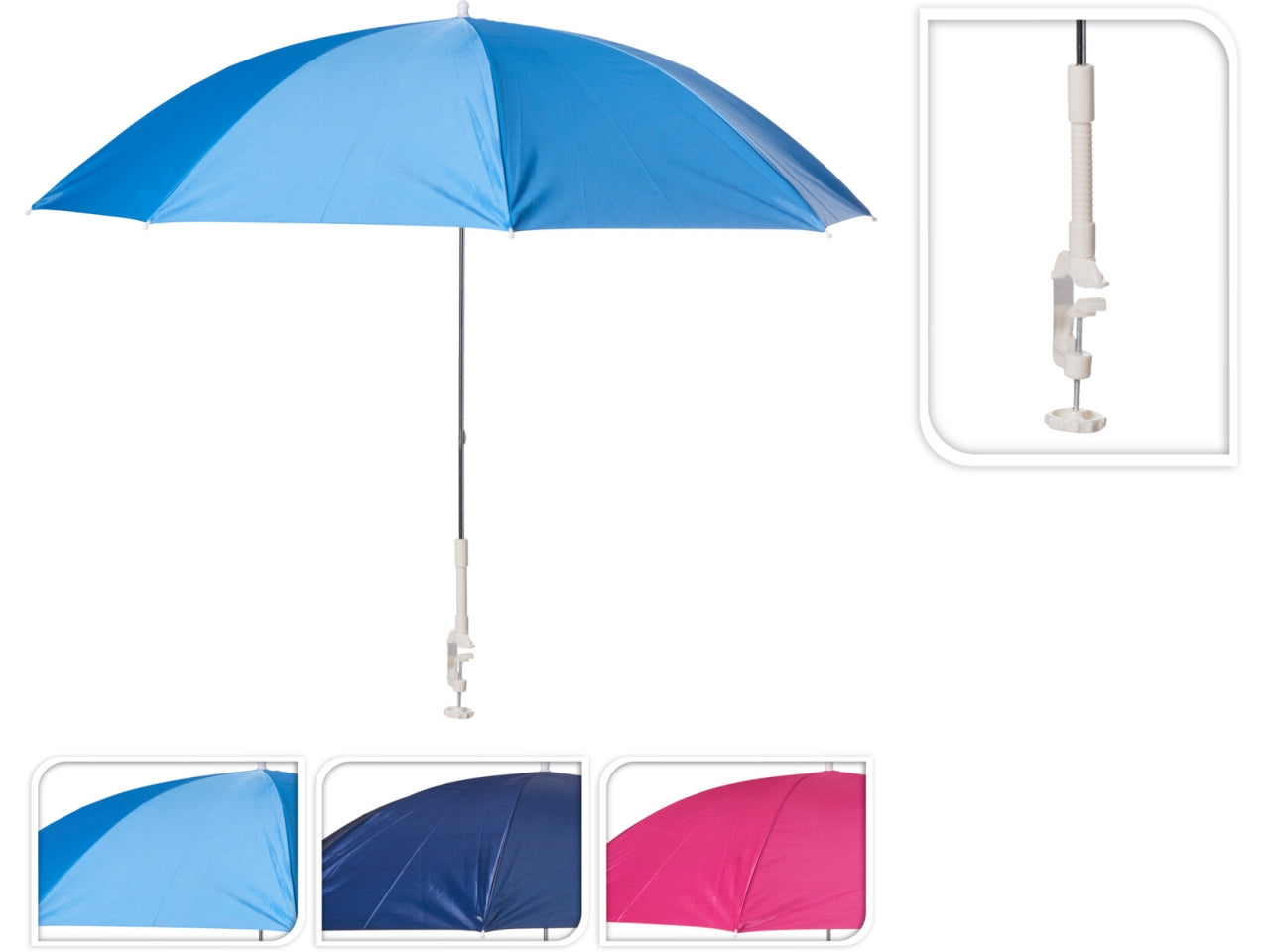 Ombrellone 120cm con gancio per sedia o balcone