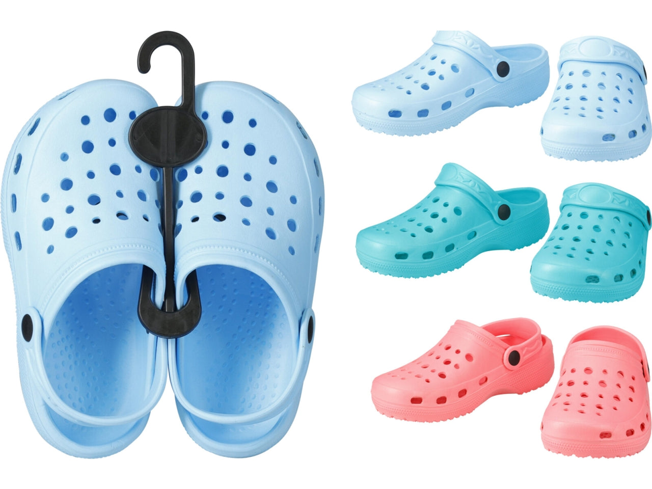 Ciabatta eva junior tinta unica, taglia dal 30 al 35 in 3 vaianti di colore