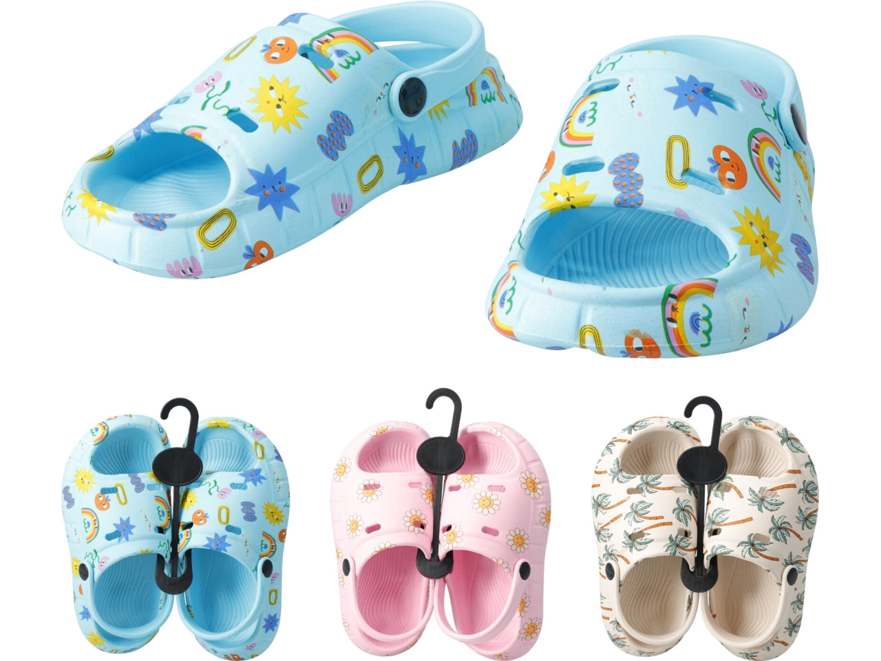 Ciabatta a fascia eva junior, taglia dalla 30 alla 35 in 3 colori assortiti