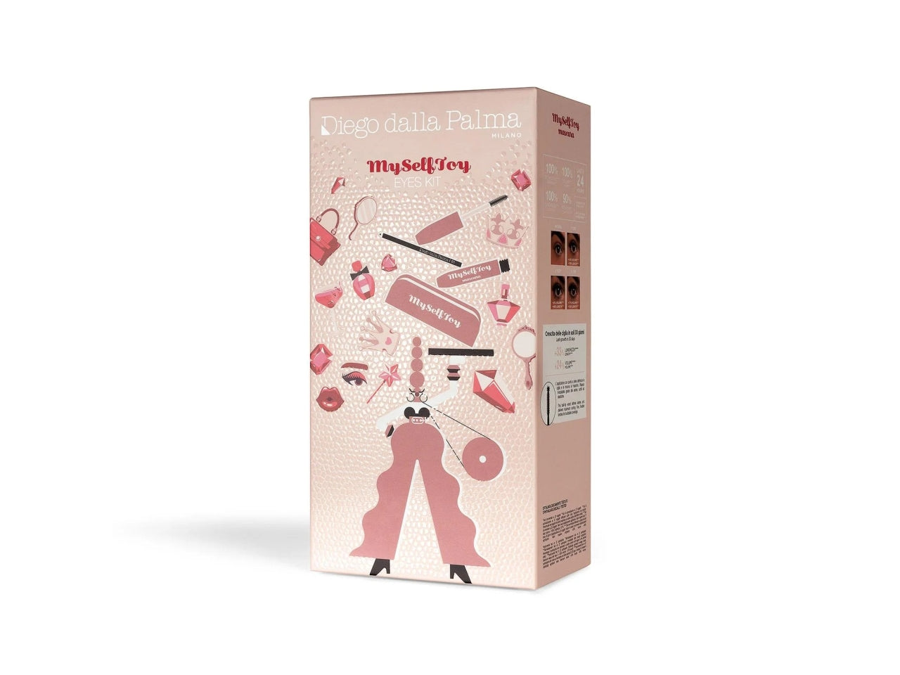 Diego della Palma pochette con mascara myselftoy e matita occhi nera $