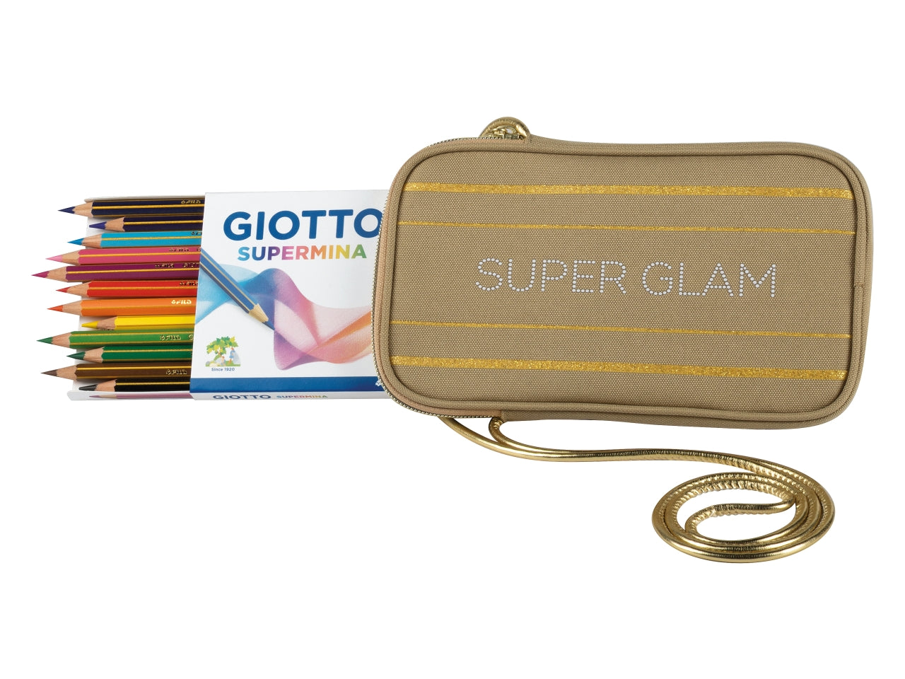 Nuova GIOTTO pochette superglam allâinterno 12 pastelli Giotto Supermina