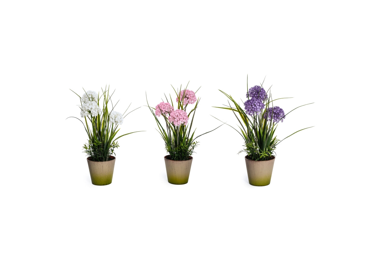 Ortensia artificiale in vaso d.18xh.35cm in colori assortiti