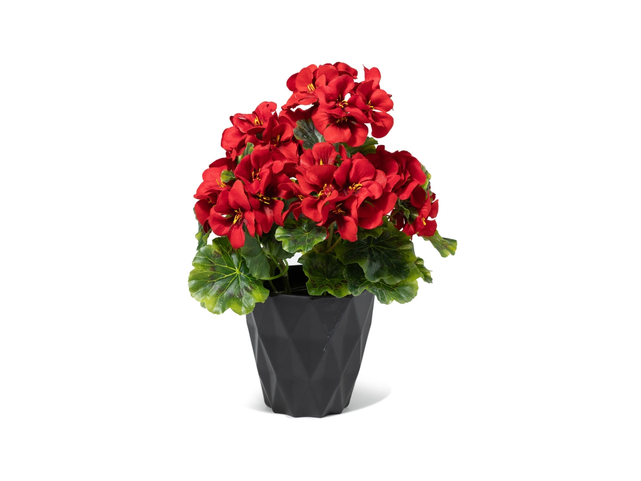 Geranio artificiale in vaso 21xh.29cm rosso