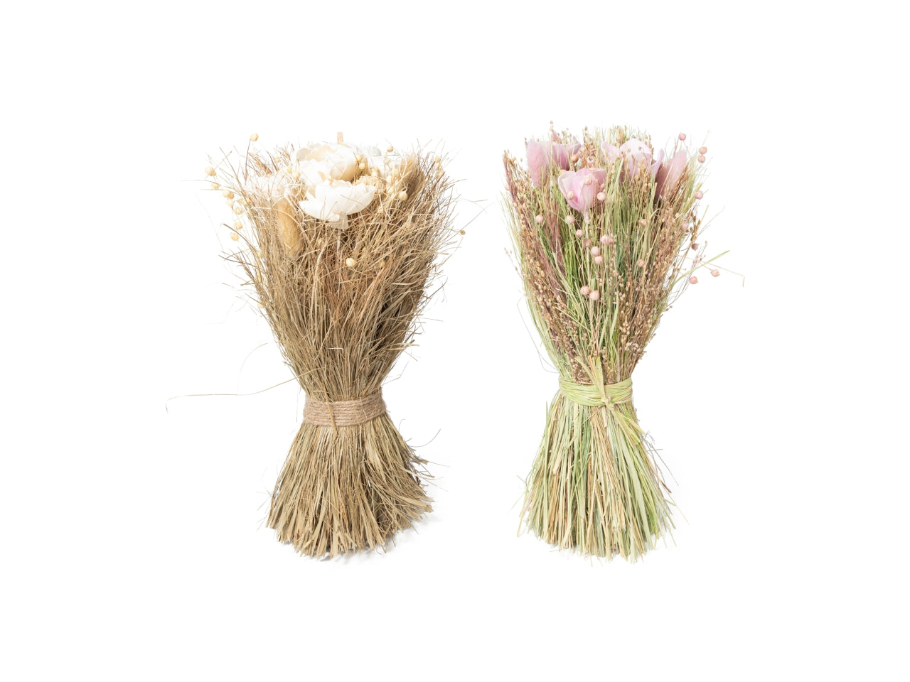 Bouquet fiori secchi d'appoggio d.20xh.35cm, colori assortiti