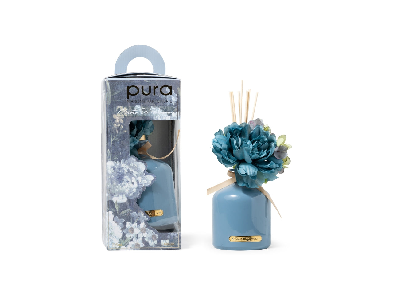 Diffusore con bacchette e fiori 500ml, fragranza mirto di panarea