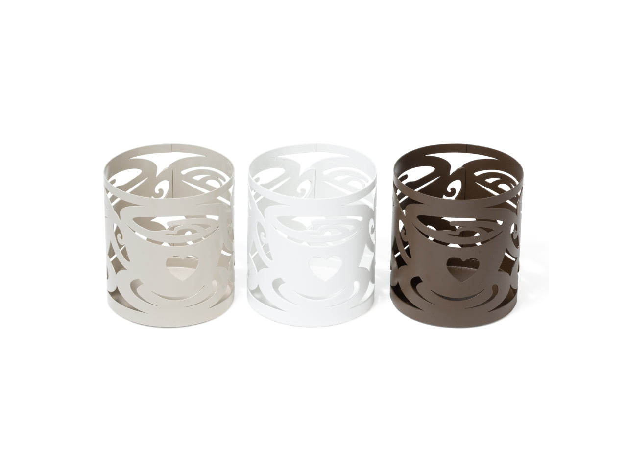 Portaposate in metallo tazzina caffè 11xh.12cm, colori assortiti