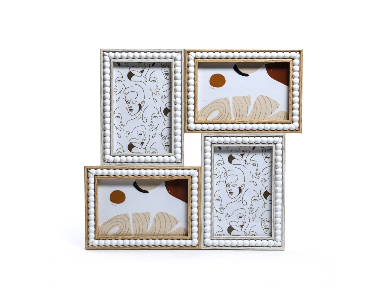 Cornice multipla 4 foto 10x15cm in mdf 33x33xh.2cm