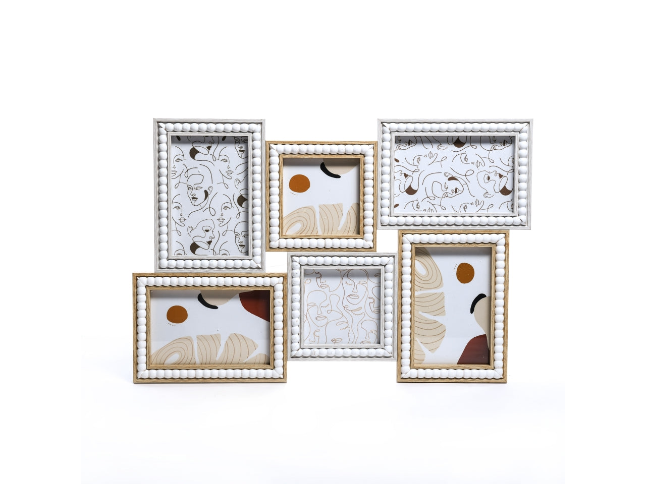 Cornice multipla 4 foto 10x15cm e 2 foto 10x10cm in mdf 31x46cm