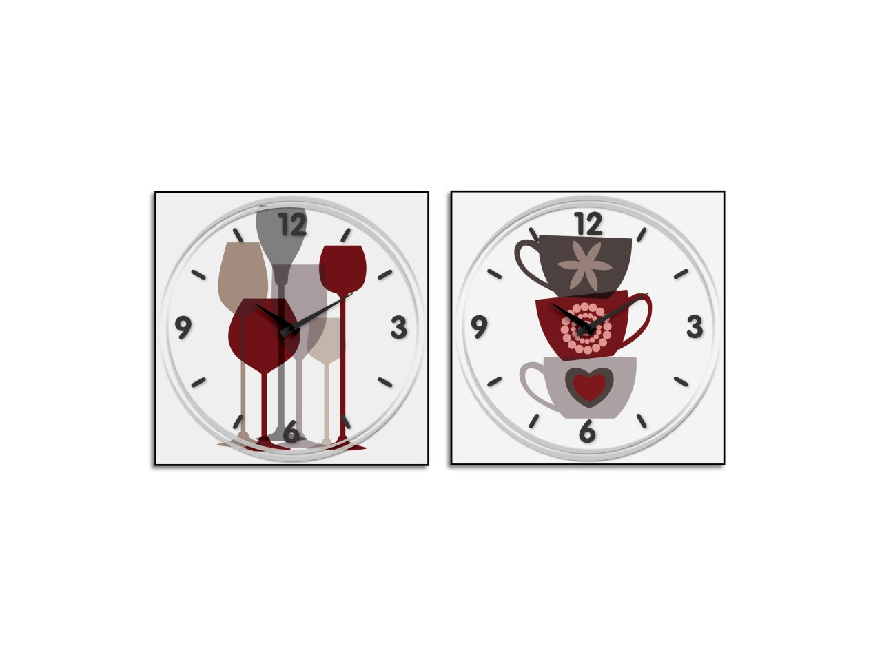 Orologio da parete 25x25cm decori assortiti