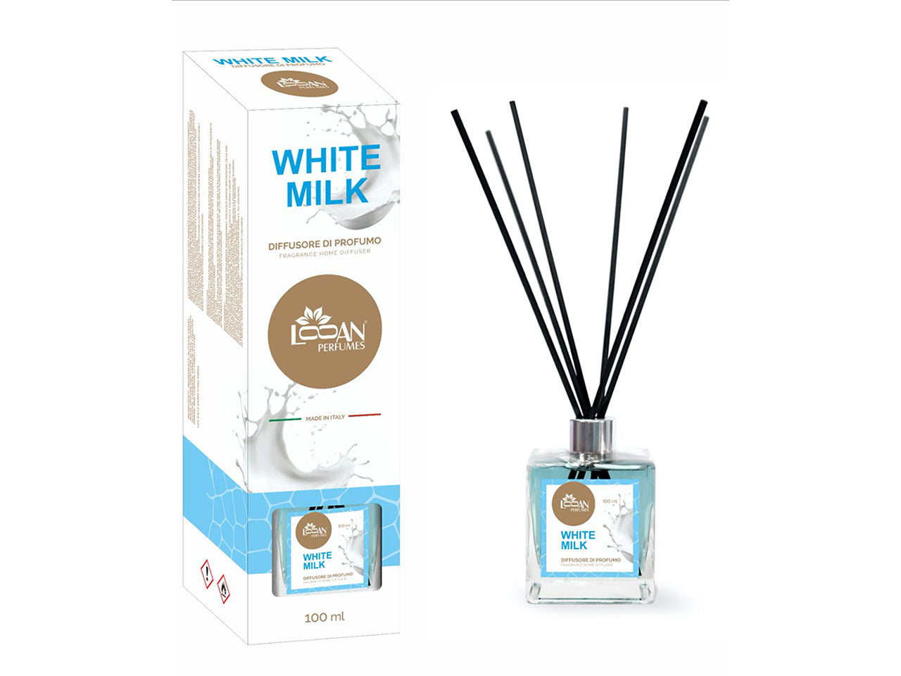 Diffusore home fragrance 100ml looam white milk new