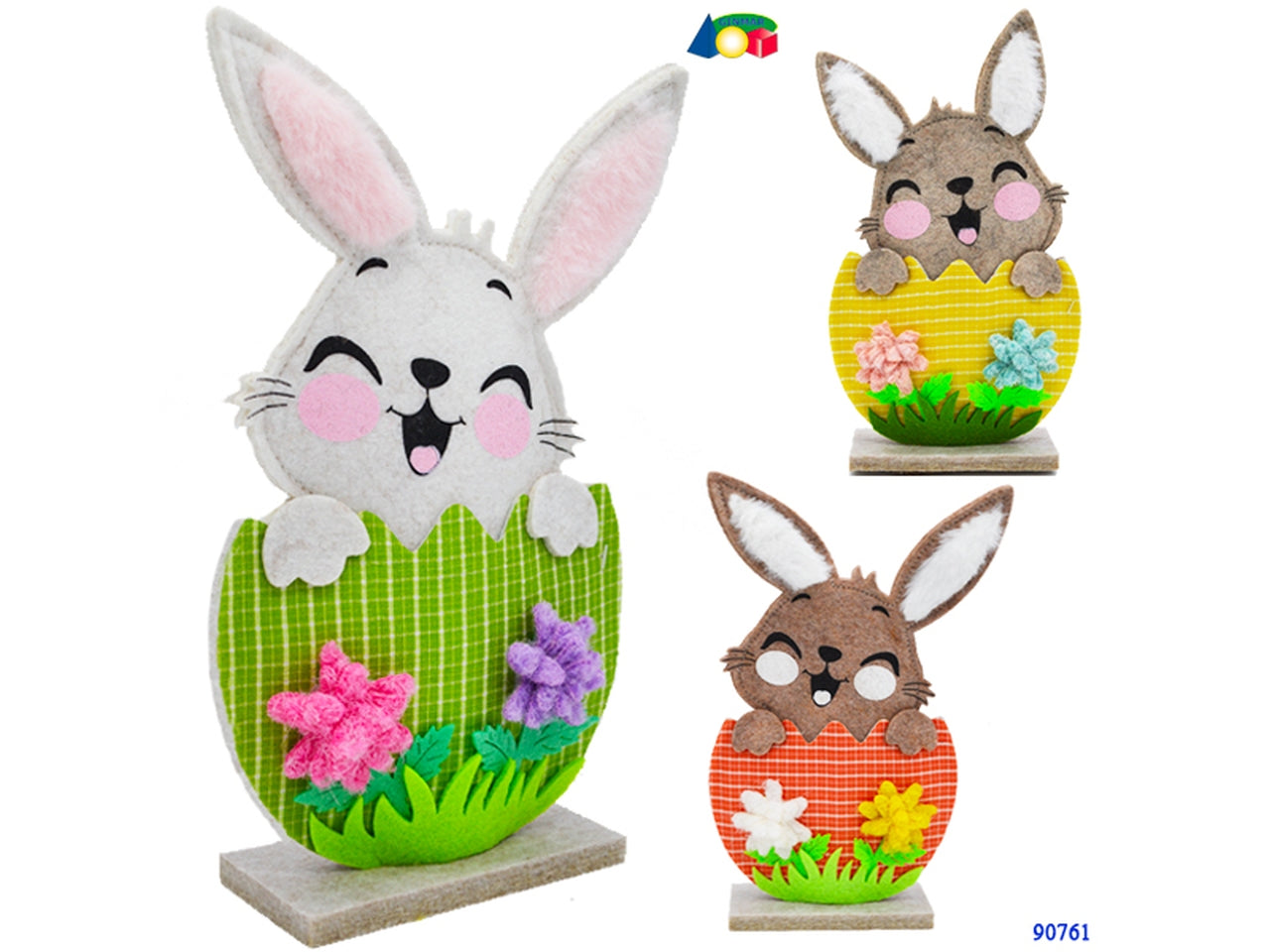 Coniglietto doppio feltro con base