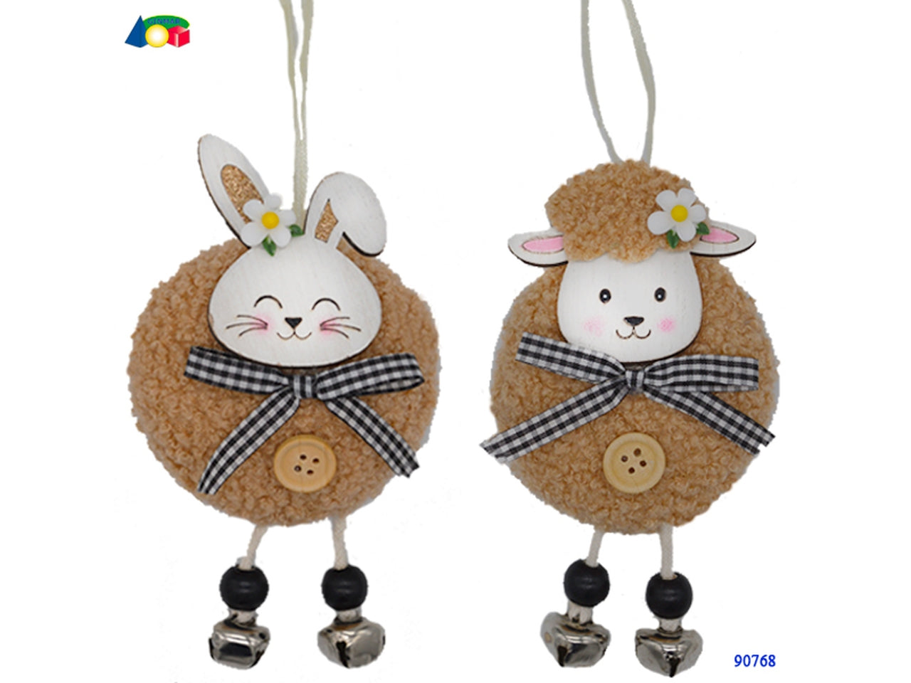 Appendino pecorella/coniglietto con campanelli