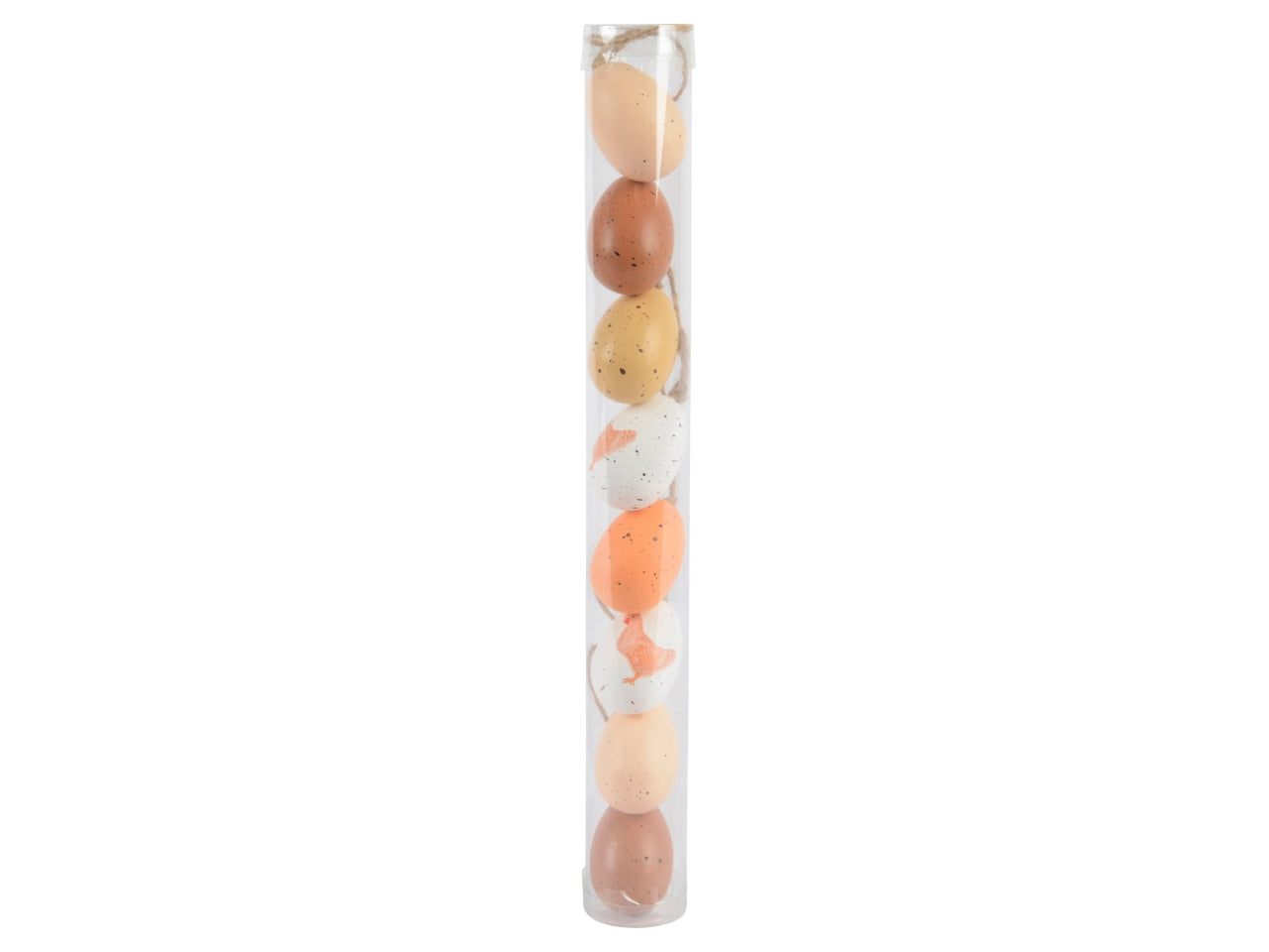 Tubo uova 8 pezzi 8 assortiti d.3.5xh.5cm