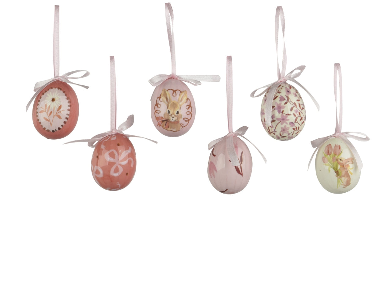 Appendino uova 6 pezzi 6 assortiti d.4xh.6cm