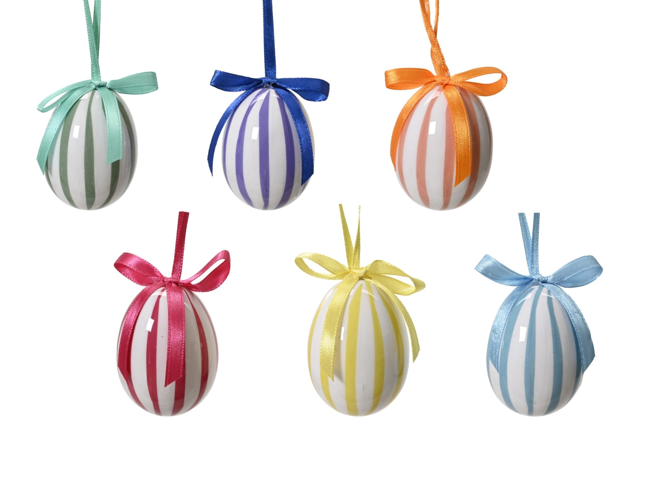Appendino uova 6 pezzi 6 assortiti d.4xh.6cm