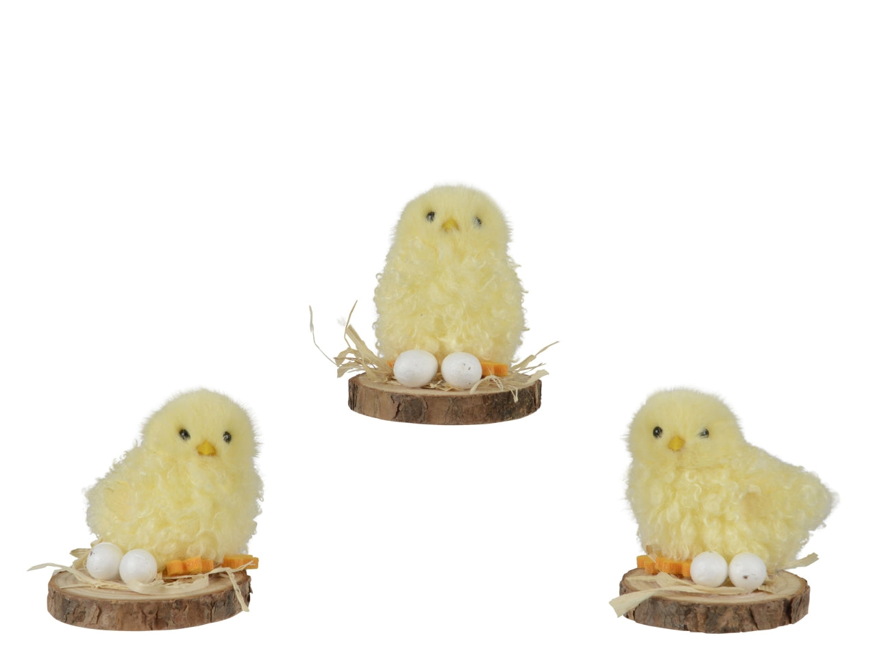 Pulcino giallo 3 assortiti 5.5x6xh.7cm