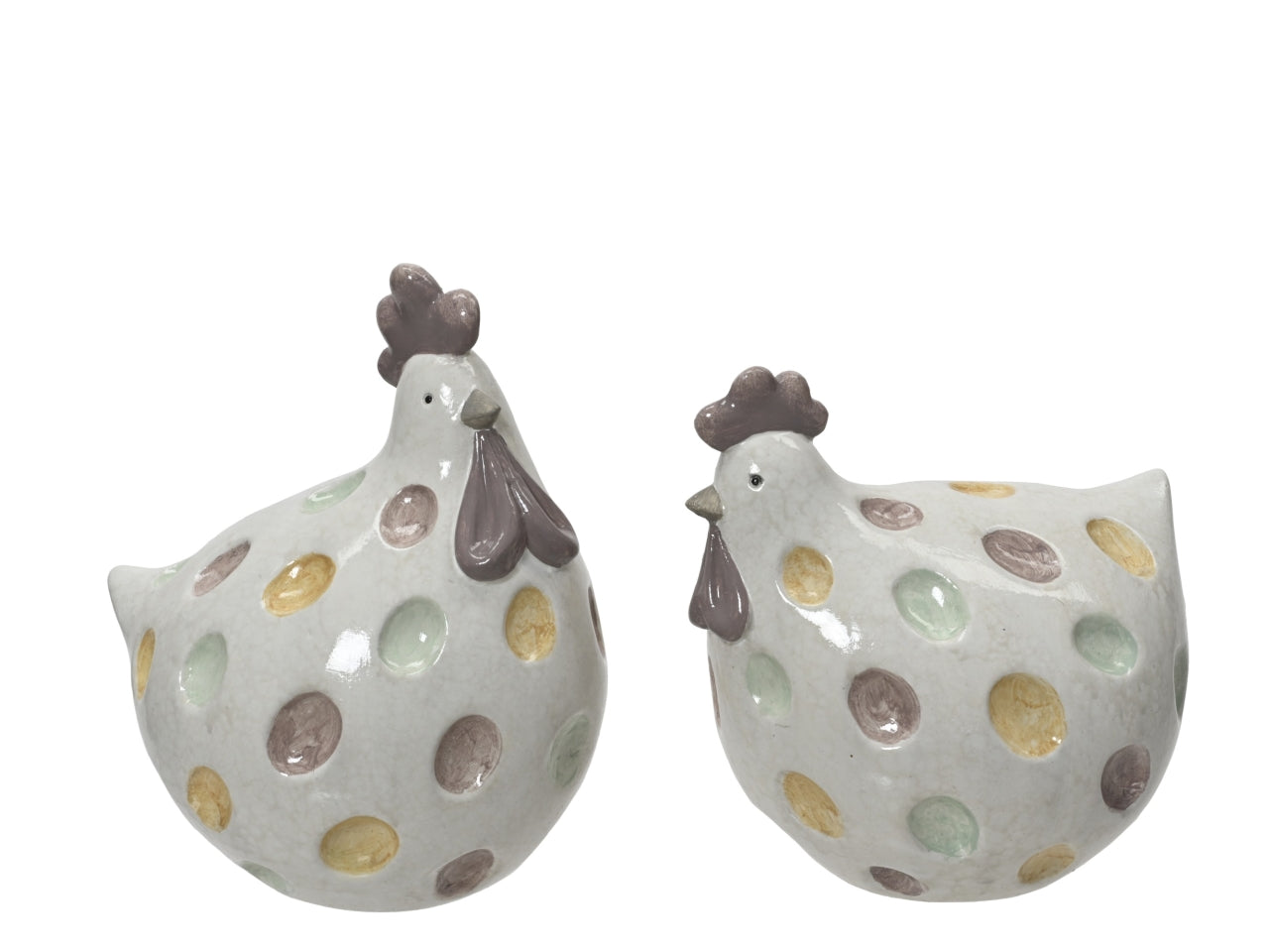 Gallina terracotta 2 assortiti 12x15.5xh.18.5cm