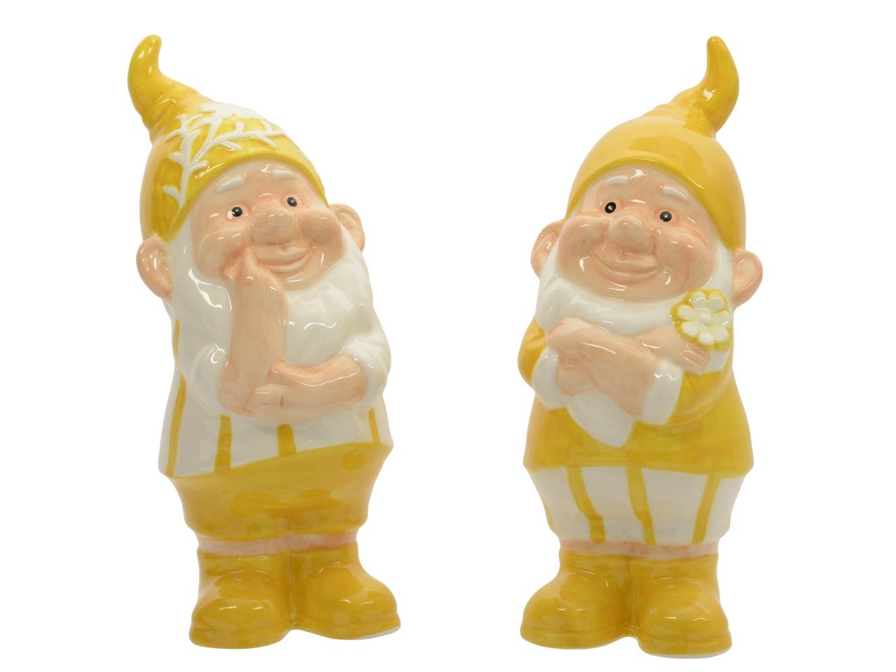 Gnomo in dolomite 2 assortiti giallo 10x10.3xh.25cm