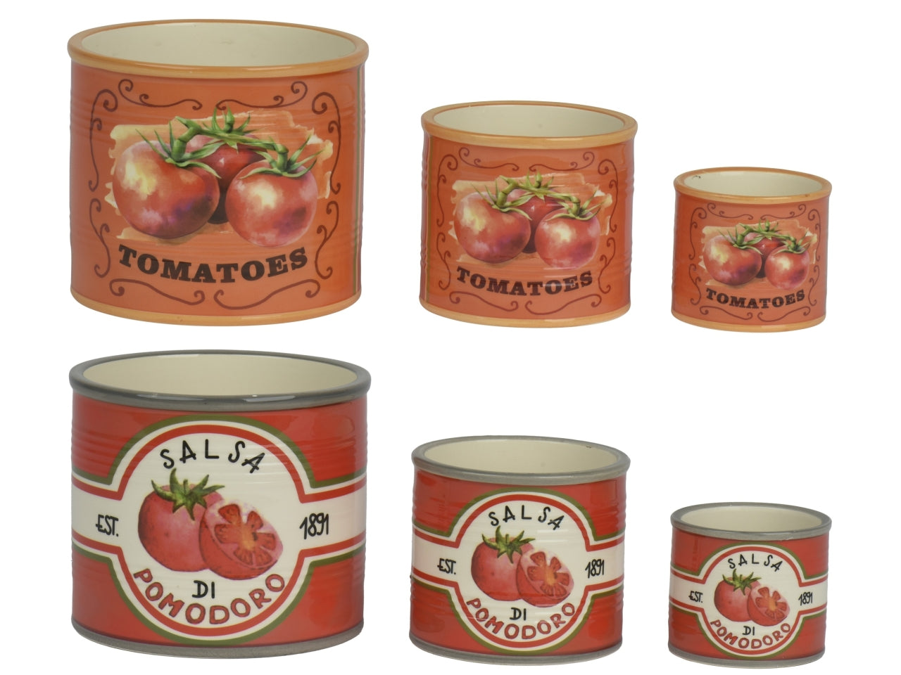 Vaso in dolomite 3 pezzi 2 assortiti d.13.6xh.11.8cm