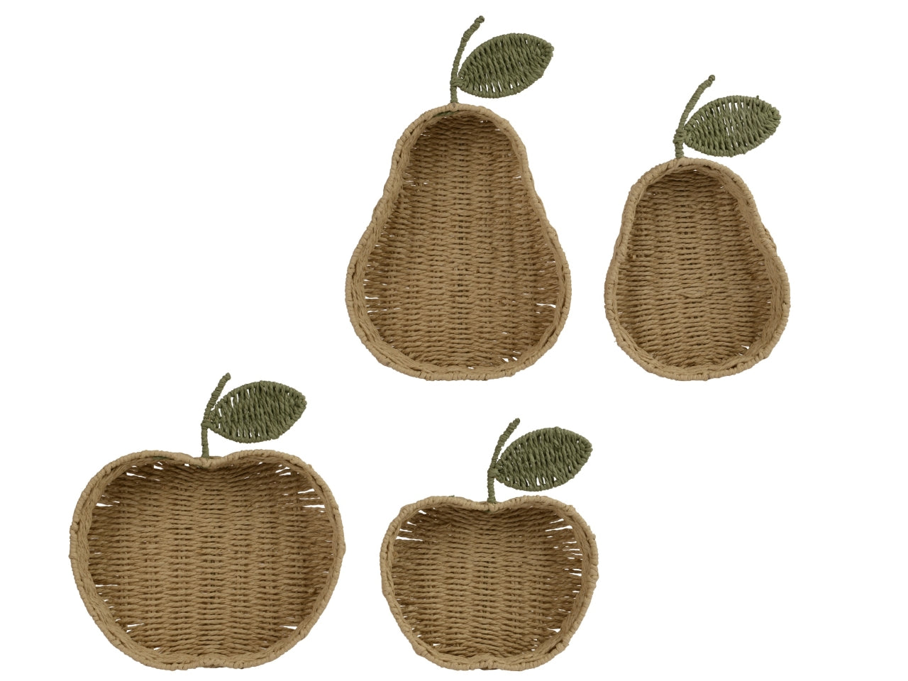 Set 2 vassoi corda frutta 2 assortiti29x24xh.7cm